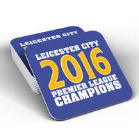 leicester city 2016 premier league champions coaster blue