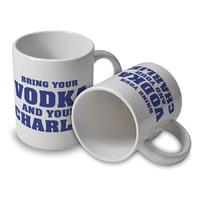 leicester city vodka and charlie mug white