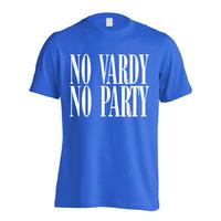 leicester no vardy no party t shirt blue