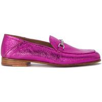 Lemaré Lemarè in fuchsia laminated cracked leather loafers women\'s Shoes in pink