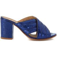 Lemaré Lemaré blue craqueled slipper women\'s Sandals in blue