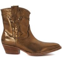 Lemaré Tronchetto texano Lemaré in pelle oro women\'s Low Ankle Boots in gold