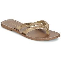 les ptites bombes kalinda womens flip flops sandals shoes in gold