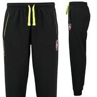 Leicester Tigers Cuffed Fleece Training Pant - Black/Fluro Green, Black