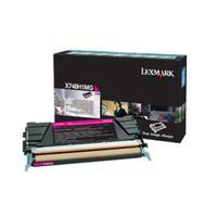 lexmark x748h1mg magenta original high capacity return program toner c ...