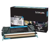 lexmark x746a1cg cyan original return program toner cartridge