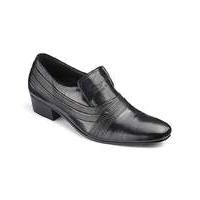 Leather Cuban Heel Slip On Shoe Wide Fit