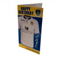 leeds united fc birthday card shirt