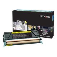 lexmark x746a1yg yellow original return program toner cartridge