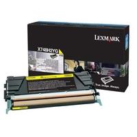 lexmark x748h2yg yellow original high capacity toner cartridge