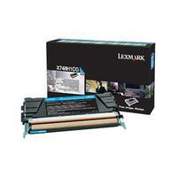 lexmark x748h1cg cyan original high capacity return program toner cart ...