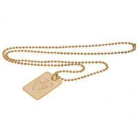 Leeds United F.C. Gold Plated Dog Tag &amp;amp; Chain