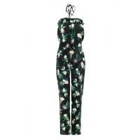 LEAFY STRPLS WIDE LEG JUMPSUIT