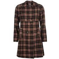 lee cooper check wool coat ladies