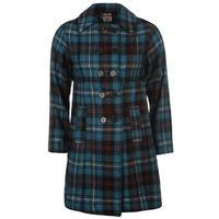 Lee Cooper Check Wool Coat Ladies