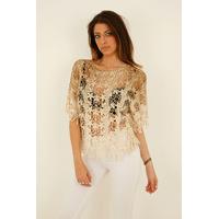 Leah crochet and tassel top