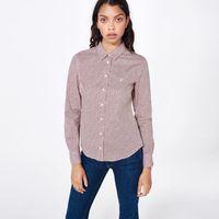 leaf stretch broadcloth shirt light pink