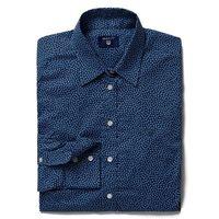 leaf stretch broadcloth shirt indigo blue