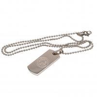 Leicester City F.C. Narrow Dog Tag &amp;amp; Chain