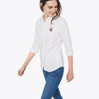 le mans tech prep oxford shirt white