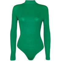 Leigh Turtleneck Long Sleeve Bodysuit - Jade