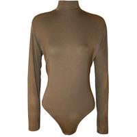 Leigh Turtleneck Long Sleeve Bodysuit - Mocha