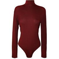 Leigh Turtleneck Long Sleeve Bodysuit - Wine