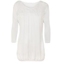 Leah Lace 3/4 Sleeve Top - White