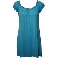 Leanne Ruffle Detail Gypsy Top - Turquoise