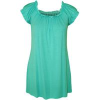 Leanne Ruffle Detail Gypsy Top - Green