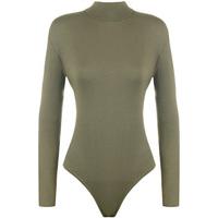 Leigh Turtleneck Long Sleeve Bodysuit - Khaki