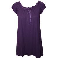 Leanne Ruffle Detail Gypsy Top - Purple