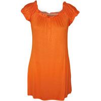 Leanne Ruffle Detail Gypsy Top - Orange