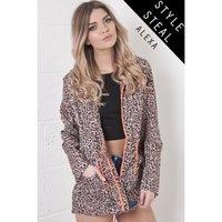 leopard print rainmac jacket