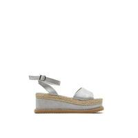 Lenny Grey Suede Vamp Espadrille Flatform Sandals