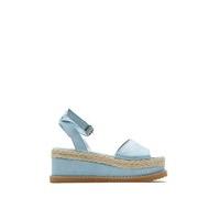 Lenny Blue Suede Vamp Espadrille Flatform Sandals