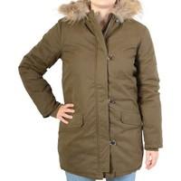 le temps des cerises parka globe khaki womens parka in green