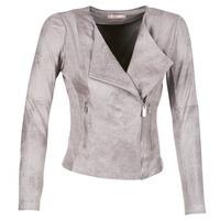 Les P\'tites Bombes ELIONE women\'s Leather jacket in grey
