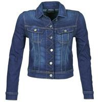 lee slim rider womens denim jacket in blue