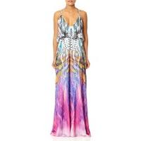 LESLIE - Feather Print Maxi Dress