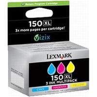 lexmark no150xl colour cmy high return program ink