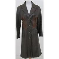 leather rat classics size m brown leather retro coat
