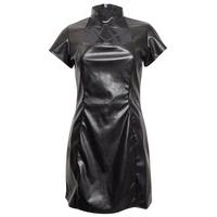 Leather Look Pentagram Dress - Size: Size 16