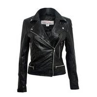 Leather Biker Jacket - Size: Size 18