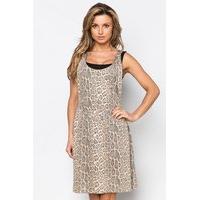 Leopard Print Pinafore Dress