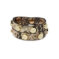 Leather Stud Bracelet - Snake