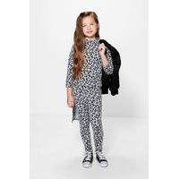 Leopard Print High Low Top & Legging Set - leopard