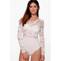 Leala Lace Bodysuit - ivory