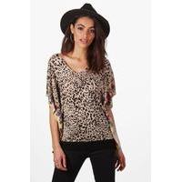 Leopard Print Jumper - beige