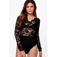 Leala Lace Bodysuit - black